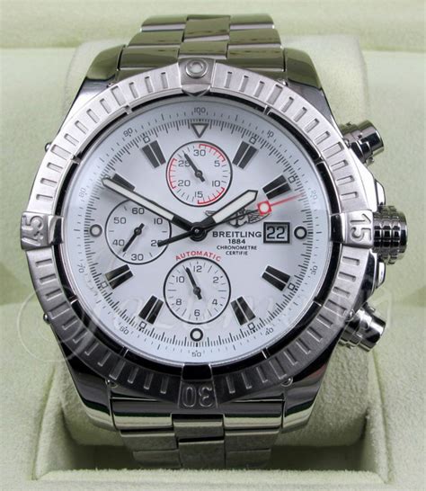 breitling super avenger 48mm white face